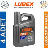 Lubex Primus EC 5W-40 4 Lt Tam Sentetik Motor Yağı (4 Adet) - 1