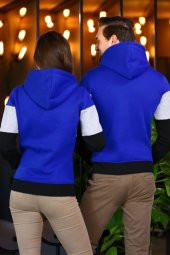 Sevgili Kombinleri Renkli Sweatshirt Kapşonlu My World - 3