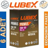 Lubex Primus PG-LA 5W-30 3,2 Lt Partiküllü Motor Yağı (6 Adet) - 1