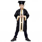 Mezuniyet Kep Cübbe İLKOKUL Siyah Gold Ekru - 1