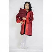 Mezuniyet Kep Cübbe Anaokul Bordo Kırmızı - 1