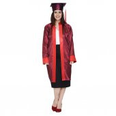 Mezuniyet Kep Cübbe Lise Bordo Kırmızı - 1
