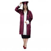 Mezuniyet Kep Cübbe Lise Bordo Ekru - 1