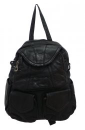 BARCELONA YIKAMA DERİ KADIN SIRT ÇANTASI - 3