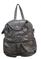 BARCELONA YIKAMA DERİ KADIN SIRT ÇANTASI - 5
