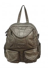 BARCELONA YIKAMA DERİ KADIN SIRT ÇANTASI - 6