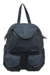 BARCELONA YIKAMA DERİ KADIN SIRT ÇANTASI - 8