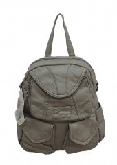 BARCELONA YIKAMA DERİ KADIN SIRT ÇANTASI - 9