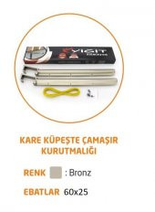 KARE ALÜMİNYUM BALKON ÇAMAŞIRLIK KURUTMALIK 60X25 VE 80X30 ÖLÇÜ SEÇENEGİ - 1