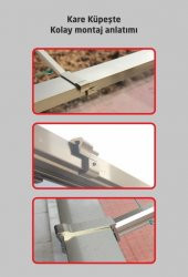 KARE ALÜMİNYUM BALKON ÇAMAŞIRLIK KURUTMALIK 60X25 VE 80X30 ÖLÇÜ SEÇENEGİ - 3