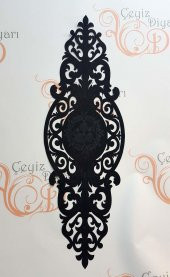 Roseart Kadife Runner Siyah - 2