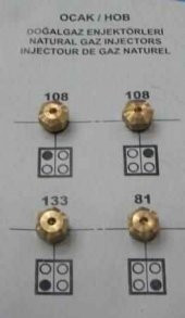 Doğalgaz Enjektör Ocak Takımı (ARCELİK )BEKO  9 MM - 3