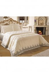 Çeyizdiyarı Fransız Güpürlü Jasmine Pike Takımı Krem thumbnail 3