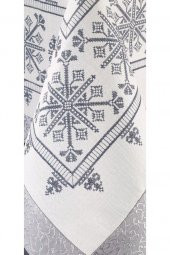 Kanaviçe Baskılı Sultan Masa Örtüsü Silver thumbnail 6