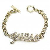 GUESS ALTIN KAPLAMA (18 GP) ZİRKON TAŞLI BİLEKLİK SEVGİLİLER GÜNÜ - 2