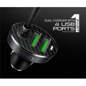 LDNIO C502 5.1A 4 Portlu USB Araba Şarj Aleti Uzatma Kablosu - 2