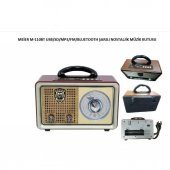Nostaljik Retro Ahşap Görünüm Bluetooth Radyo Usb Sd Meier 110BT - 1