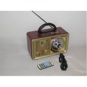 Nostaljik Retro Ahşap Görünüm Bluetooth Radyo Usb Sd Meier 110BT - 3