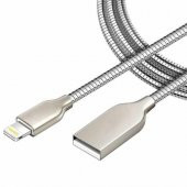 Apple iPhone Ve Android Metal Yaylı Usb Hızlı Şarj Kablosu - 1