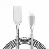 Apple iPhone Ve Android Metal Yaylı Usb Hızlı Şarj Kablosu - 5