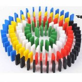Ahşap Domino Taşları 1000 Parça Renkli Eğitici Domino Oyunu Ahşap domino oyunu Çocuk Ahşap Oyuncak - 5
