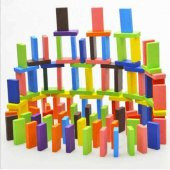 Ahşap Domino Taşları 1000 Parça Renkli Eğitici Domino Oyunu Ahşap domino oyunu Çocuk Ahşap Oyuncak - 6