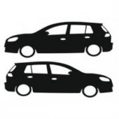 VW GOLF 7 BASIK ARAÇ STİCKER BEYAZ RENK - 1
