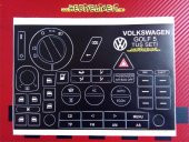 Volkswagen golf 5 Sticker tuş takımı seti ETİKET - 1
