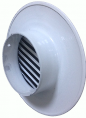Dış Cephe Dairesel Menfez Alüminyum 120 mm Beyaz Renk - 3