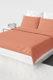 Terry Cotton Çift Kişilik Nevresim Takımı | Turuncu - 5