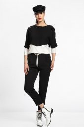 SAY KOLLARI KUŞ GÖZLÜ BAYAN BLUZ - 1911006 SİYAH - 3