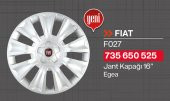 FİAT EGEA JANT KAPAĞI 16 JANT TAKIM (4 ADET)  735650525 - 1