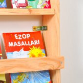 Çocuk Odası Eğitici Montessori Mobilya Kitaplık Raf Duvar Rafı 5 li - 5