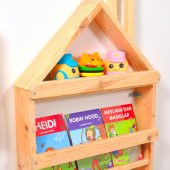 Çocuk Odası Eğitici Montessori Mobilya Kitaplık Raf Duvar Rafı 4 Lü - 4