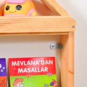 Çocuk Odası Eğitici Montessori Mobilya Kitaplık Raf Duvar Rafı 4 Lü - 5