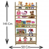 Çocuk Odası Eğitici Montessori Mobilya Kitaplık Raf Duvar Rafı 5 li - 2