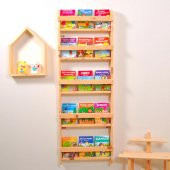 Çocuk Odası Eğitici Montessori Mobilya Kitaplık Raf Duvar Rafı 5 li - 3