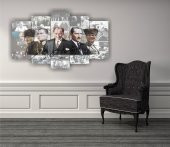 Atatürk Kolaj 5 Parçalı Mdf Tablo - 1