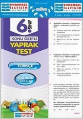 Evrensel İletişim Yayınları 6. Sınıf Türkçe Konu Özetli Yaprak Test - 1