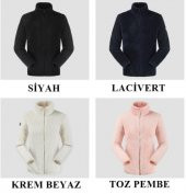 Kadın Lacivert Hırka Sweatshirt, Bayan Peluşlu Polar Sweat - 2