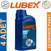 Lubex Brake Fluid DOT 3 Fren Hidrolik Yağı 500 Ml (4 Adet) - 1