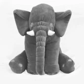 Büyük Uyku Arkadaşı Peluş Fil Pelüş Uyku Fili 60 Cm Gri Fil - 1