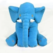 Büyük Uyku Arkadaşı Peluş Fil Pelüş Uyku Fili 60 Cm Mavi Fil - 1
