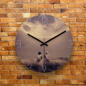 FMC1086 Tasarımlı MDF AHŞAP Duvar Saati 39cm - 1