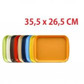 25 ADET KAYDIRMAZ SERVİS TEPSİSİ 35,5 x 26,5 Cm - 1