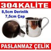 1 ADET PASLANMAZ ÇELİK KULPLU BARDAK SU BARDAĞI 304 KALİTE - 1
