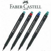 FABER CASTELL SİLİNMEZ ASETAT KALEMİ CD KALEMİ S-M KRMZI-SYH-MAVİ - 1