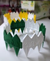 Dekoratif Bahçe Çiti Renkli Geçirmeli Bahçe Çiti 17 CM UZUNLUK x 8 Ad 1,36 m - 4