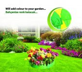 Dekoratif Bahçe Çiti Renkli Geçirmeli Bahçe Çiti 17 CM UZUNLUK x 8 Ad 1,36 m - 7