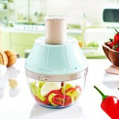 Basmalı Pratik El Rondosu 700 ml 3 Bıçaklı Rondo Bas Kes Doğrayıcı - 1